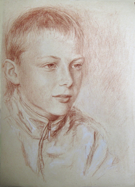 portret Marcina, tech. rysunek pastelą,  wym.22,5 32,5, rok 2010.jpg