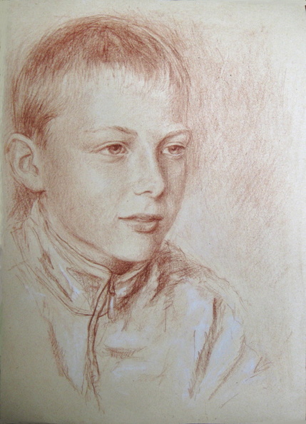 portret Marcina, tech. rysunek pastelą,  wym.22,5 32,5, rok 2010