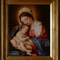 Madonna z Dzieciątkiem obraz w ramie pozłacanej płatkami szlagmetalu.JPG