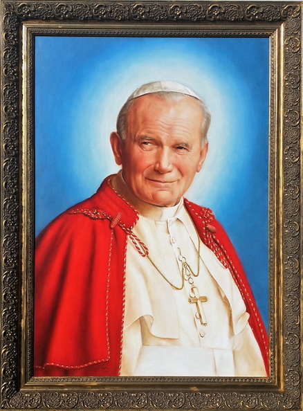 4 /  portret kanonizacyjny św. Jan Paweł II w ramie