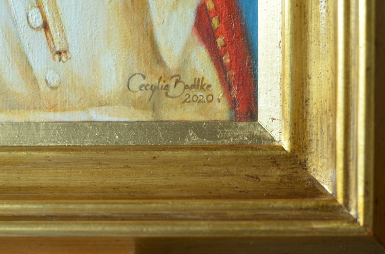 5 / portret  św. Jan Paweł II, tech. olej na płótnie lnianym, wym. 54 x 44 cm, rok 2020, obraz znajduje się w kolekcji prywatnej w Chorwacji