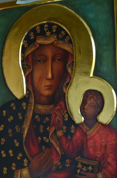 XI / kopia Ikony Matki Boskiej Częstochowskiej, wym. 71 x 51 cm, rok 2019, znajduje się w kolekcji prywatnej w województwie małopolskim