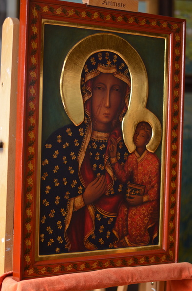XXIV / kopia Ikona Matka Boska Częstochowska, rok 2022, wym. 71 x 51 cm, znajduje się w kolekcji pryw